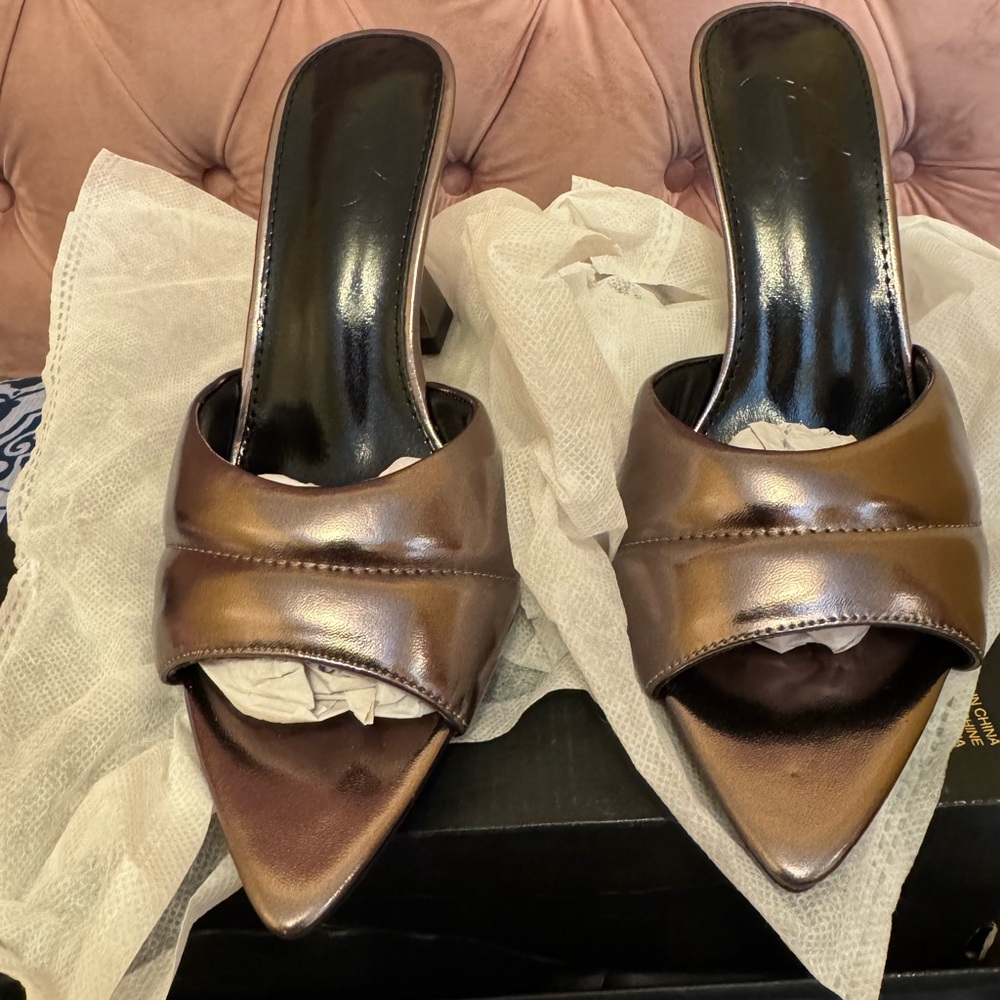 Elegant Chrome Women's Mules